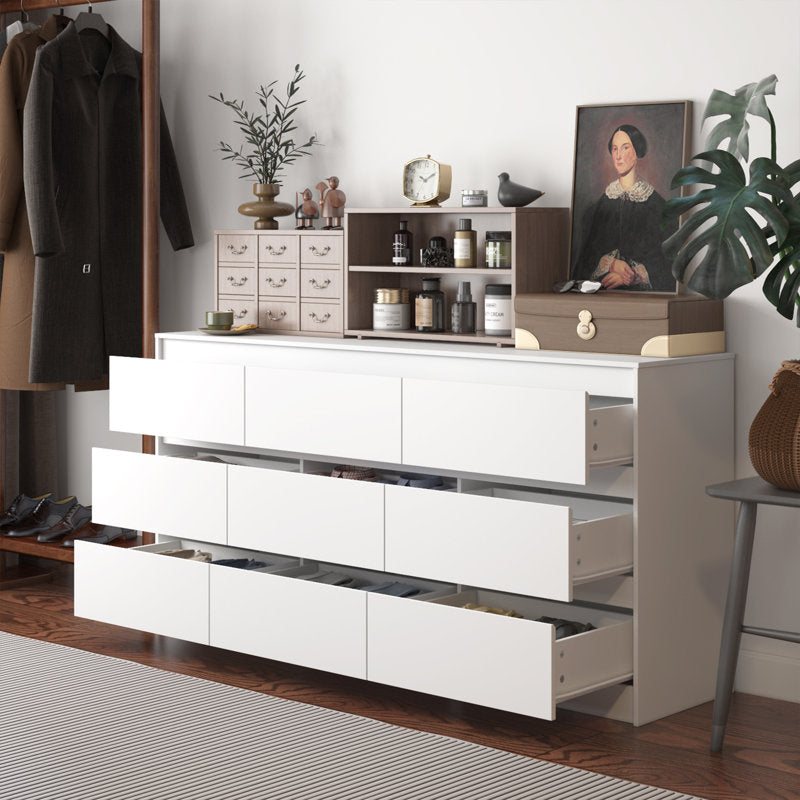 Minimalist Double Dresser with Wide Storage Drawers