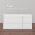 Minimalist Double Dresser with Wide Storage Drawers