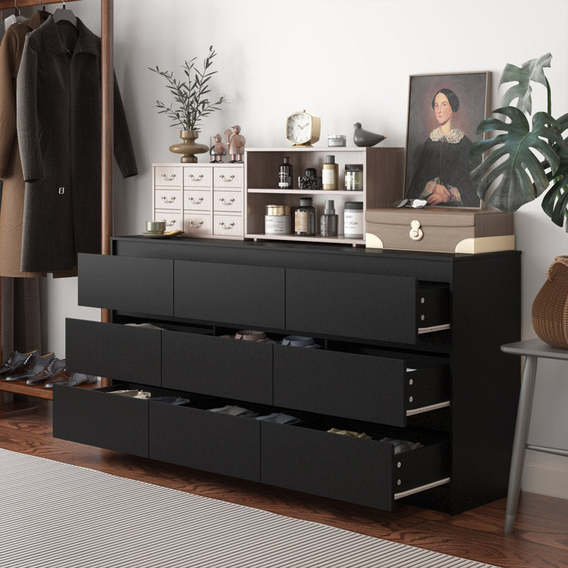 Minimalist Double Dresser with Wide Storage Drawers