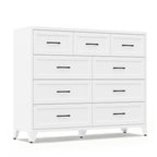 Traditional White Bedroom Dresser with Elegant Panel Design