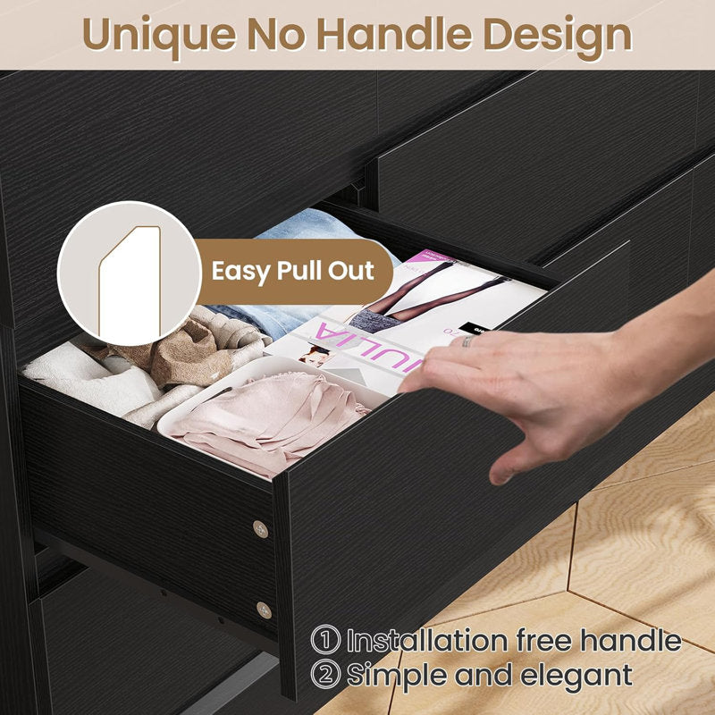 Minimalist Storage Dresser with Sleek Handleless Drawers