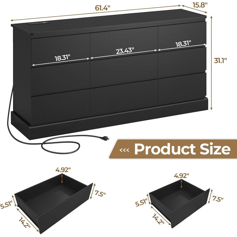 Minimalist Storage Dresser with Sleek Handleless Drawers