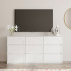 Elegant Bedroom Dresser with Minimalist and Sculpted Front
