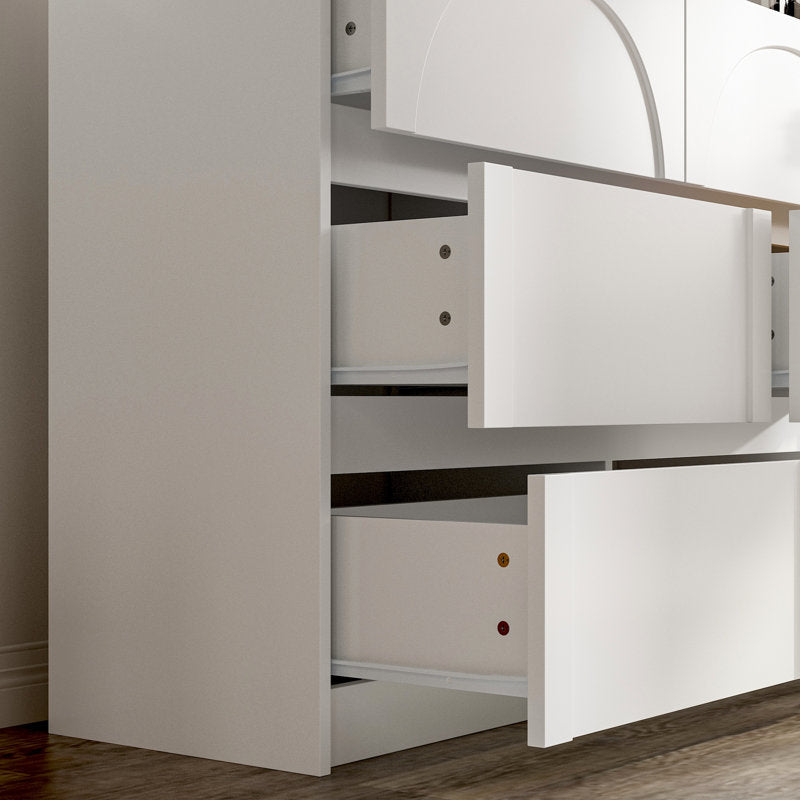 Elegant Bedroom Dresser with Minimalist and Sculpted Front