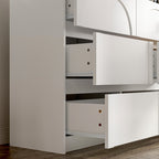 Elegant Bedroom Dresser with Minimalist and Sculpted Front