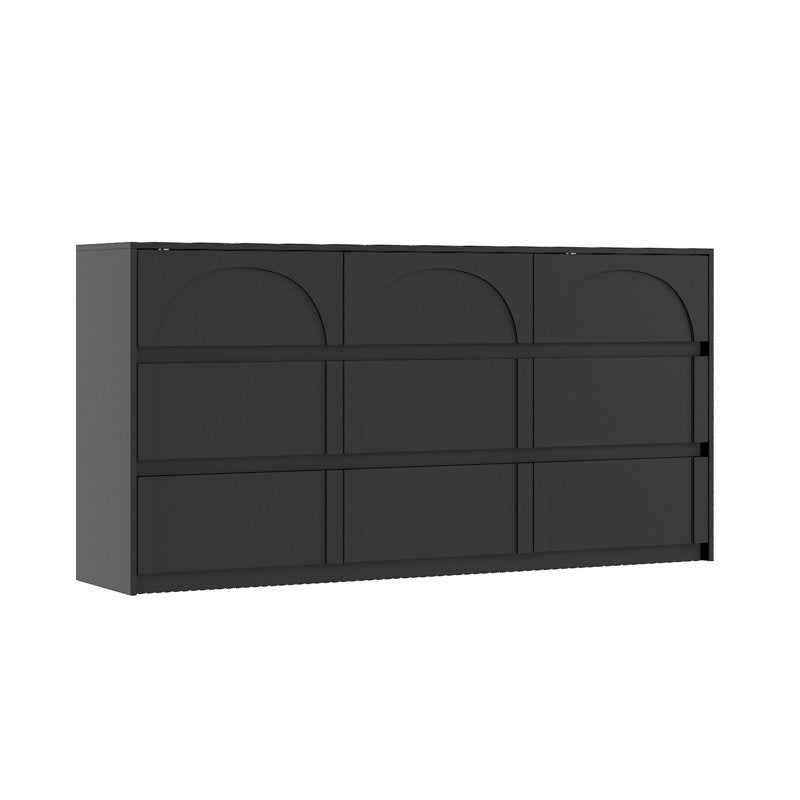Elegant Bedroom Dresser with Minimalist and Sculpted Front