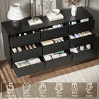 Contemporary Storage Dresser with Clean Lines and Wide Drawers
