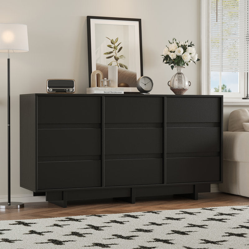 Contemporary Storage Dresser with Clean Lines and Wide Drawers