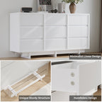 Contemporary Storage Dresser with Clean Lines and Wide Drawers