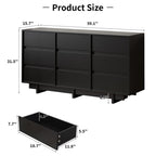 Contemporary Storage Dresser with Clean Lines and Wide Drawers