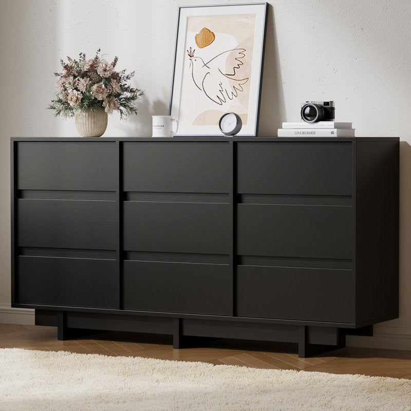 Contemporary Storage Dresser with Clean Lines and Wide Drawers