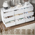 Contemporary Storage Dresser with Clean Lines and Wide Drawers