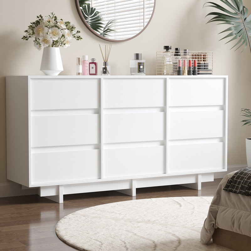 Contemporary Storage Dresser with Clean Lines and Wide Drawers