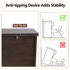 Classic 9-Drawer Dresser with Black Top and Round Knobs