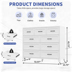 Elegant White Bedroom Chest with Minimalist Panel Drawer Fronts