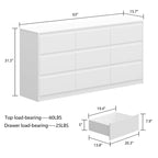 Contemporary Storage Dresser with Natural Wood Frame Accent