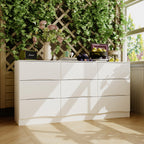 Designer White Storage Cabinet with Wave Pattern Drawers and Clean Modern Look