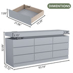 Premium Bedroom Dresser Cabinet with LED Accent Lighting and Elegant Finish
