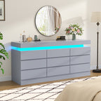 Premium Bedroom Dresser Cabinet with LED Accent Lighting and Elegant Finish