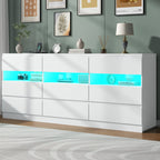 Luxury White LED Display Storage Cabinet with Spacious Drawers and Modern Finish