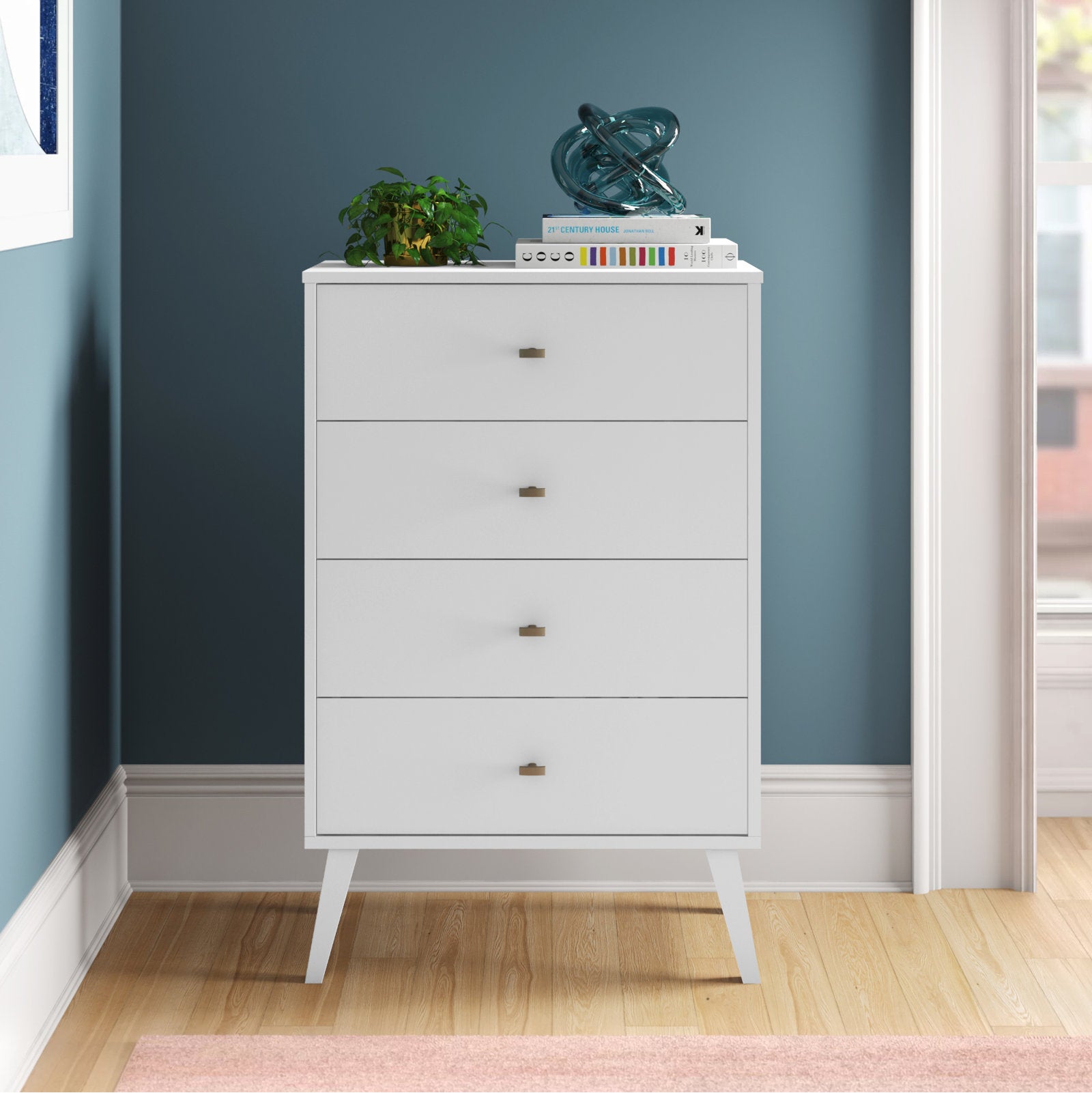 Elegent Storage Cabinet with Mid-Century Style Legs