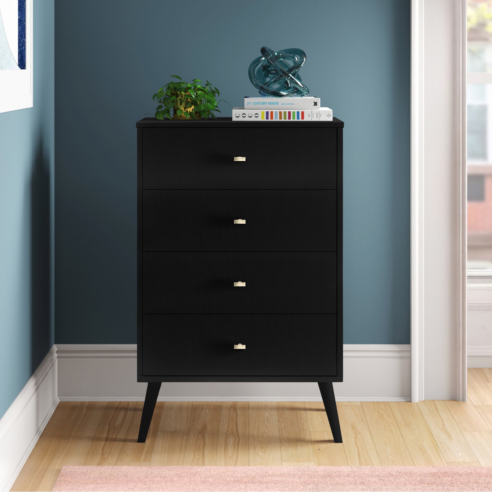 Elegent Storage Cabinet with Mid-Century Style Legs