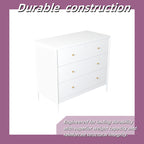 Minimalist White Chest Organizer with 4 Large Drawers for Bedroom or Living Room