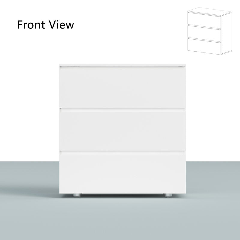 Modern 3-Drawer Dresser with Handle-Free Minimalist Design