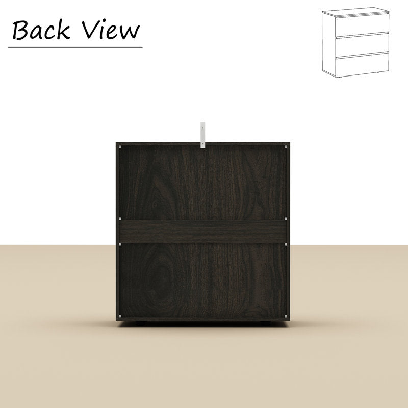 Modern 3-Drawer Dresser with Handle-Free Minimalist Design