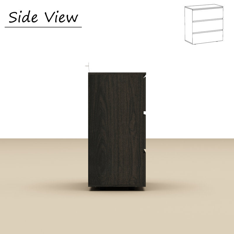 Modern 3-Drawer Dresser with Handle-Free Minimalist Design