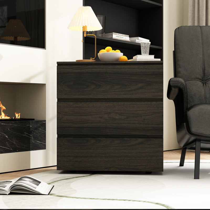 Modern 3-Drawer Dresser with Handle-Free Minimalist Design
