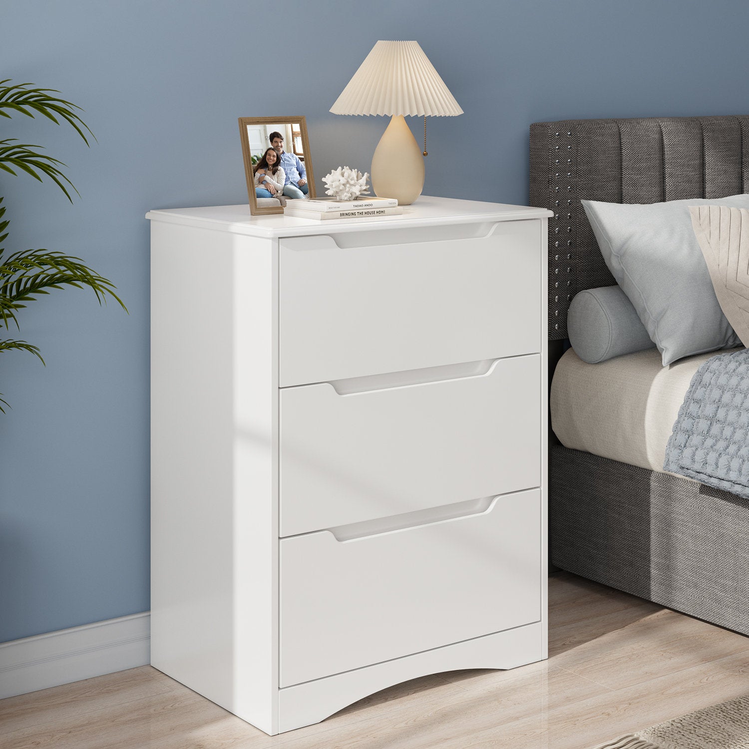 Minimalist Bedroom Dresser with Clean Lines and Spacious Drawers