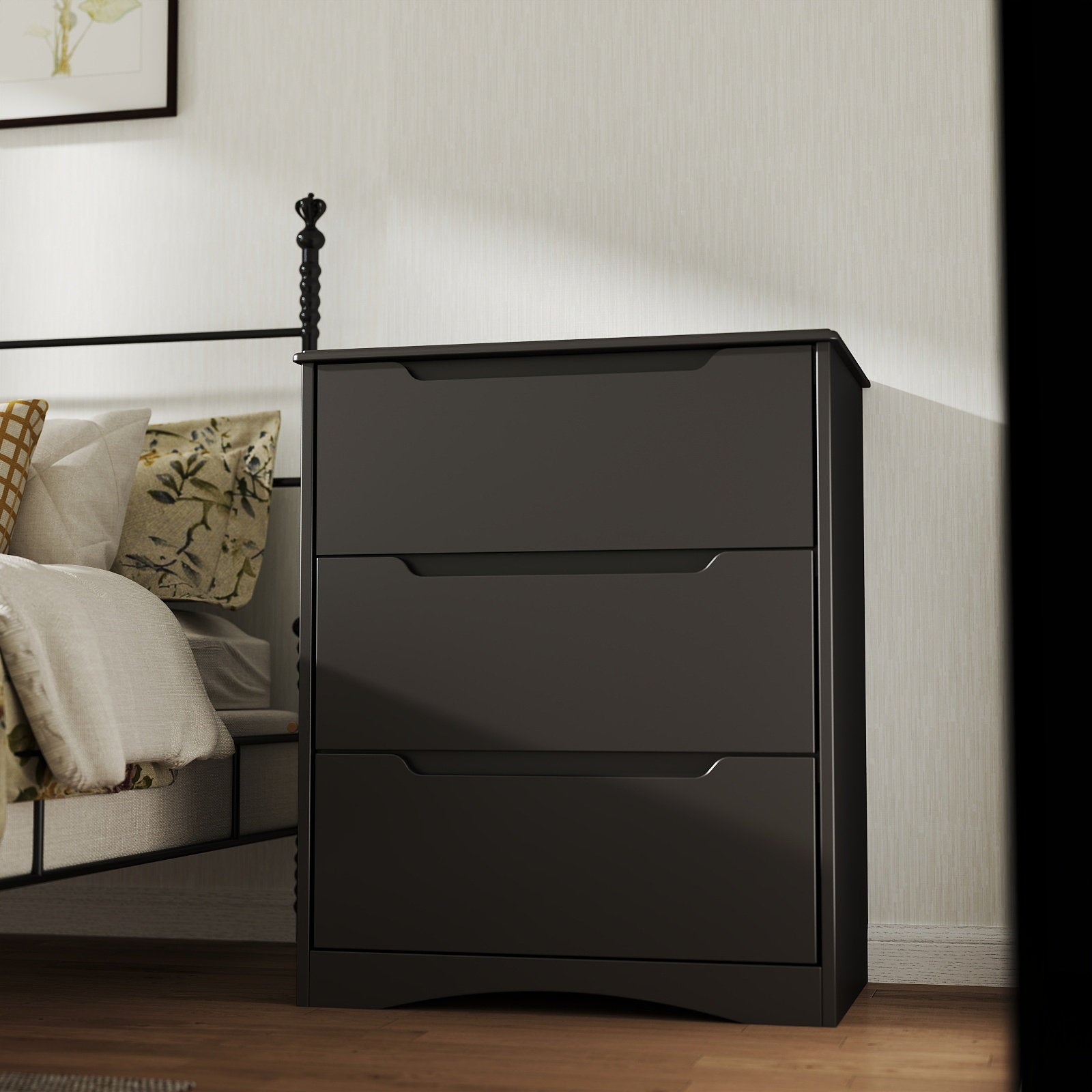 Minimalist Bedroom Dresser with Clean Lines and Spacious Drawers