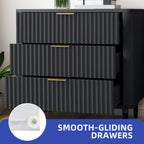 Minimalist Storage Dresser with Fluted Front and Sturdy Legs