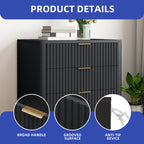 Minimalist Storage Dresser with Fluted Front and Sturdy Legs