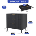 Minimalist Storage Dresser with Fluted Front and Sturdy Legs