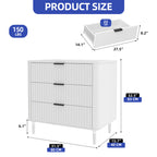 Minimalist Storage Dresser with Fluted Front and Sturdy Legs