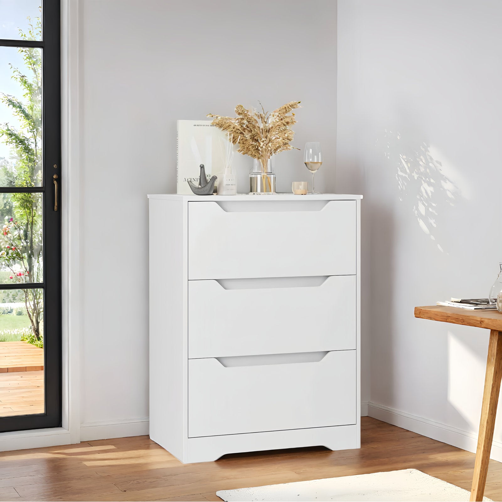 Contemporary Bedroom Storage Chest with 3 Spacious Drawers and Minimalist Style (Copy)