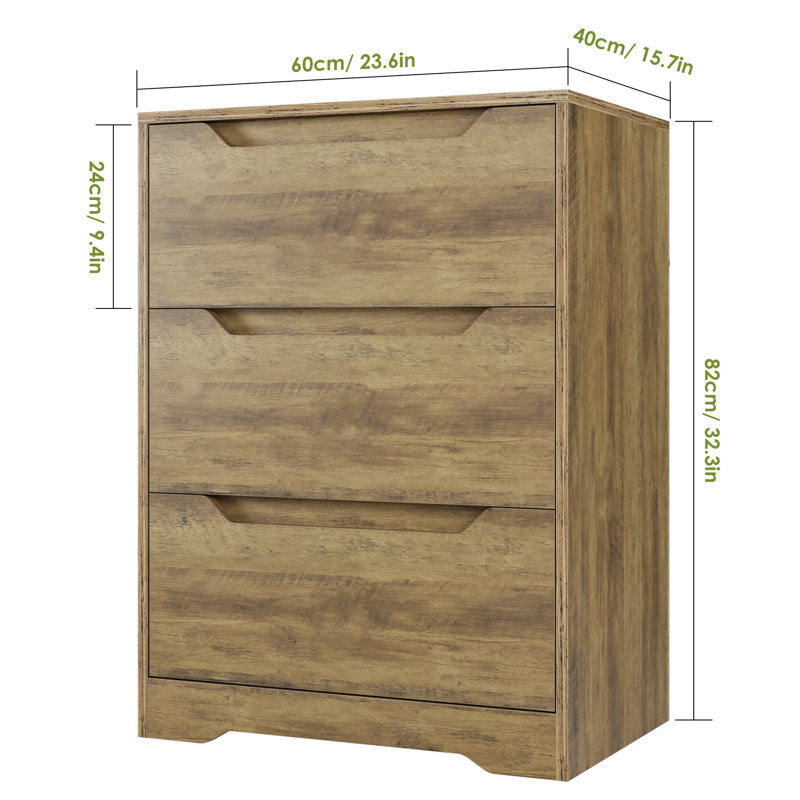 Contemporary Bedroom Storage Chest with 3 Spacious Drawers and Minimalist Style (Copy)