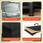 Modern Chest of Drawers with Display Shelf and Built-In LED Lighting