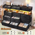 Modern Chest of Drawers with Display Shelf and Built-In LED Lighting