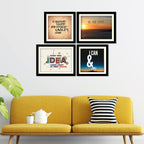 Be The Light Motivational Quotes Wall Hanging Frame Set of Four