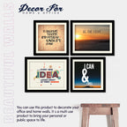 Be The Light Motivational Quotes Wall Hanging Frame Set of Four