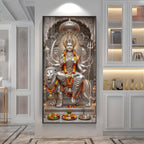 Divine Goddess Maa Durga Premium Acrylic Vertical Wall Art