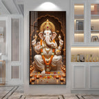 Ganesh Ji Eternal Wisdom Premium Acrylic Vertical Wall Art