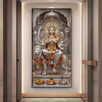 Divine Goddess Maa Durga Premium Acrylic Vertical Wall Art