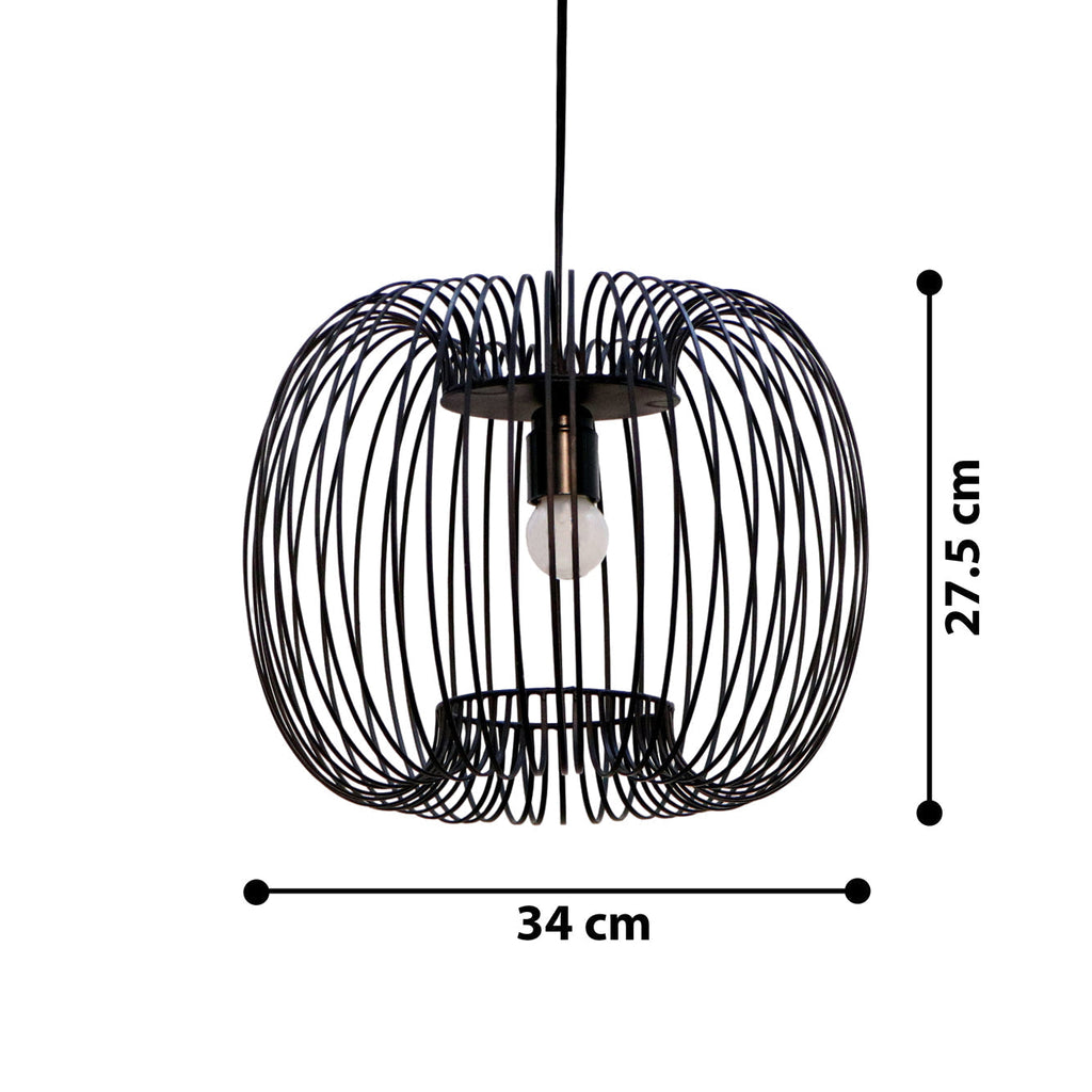 Modern Black Wire Ceiling Lamp for Living Room