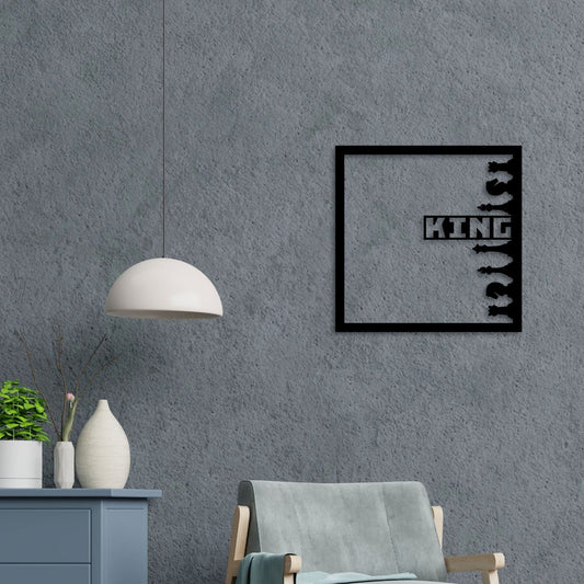 Checkmate in Style – Chess King Metal Wall Art