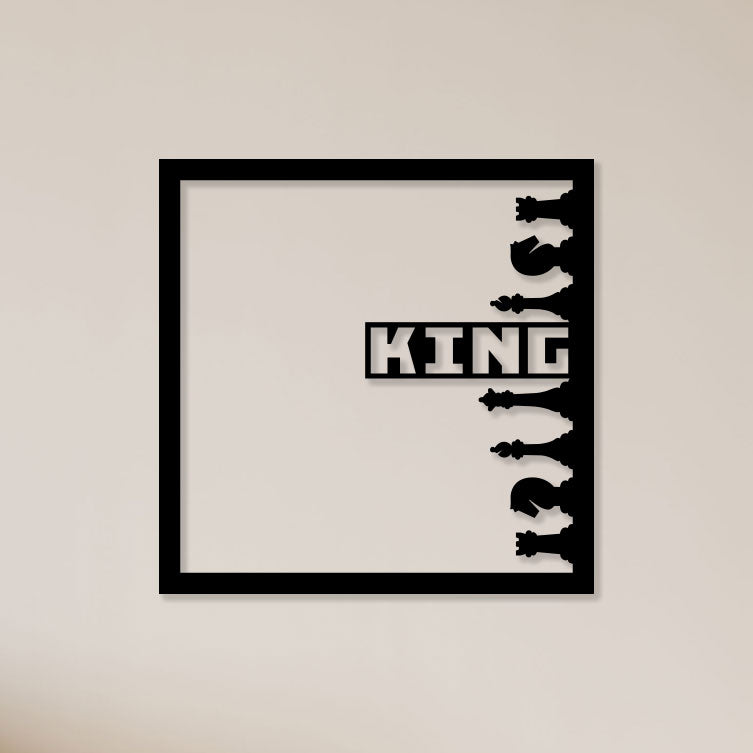 Checkmate in Style – Chess King Metal Wall Art