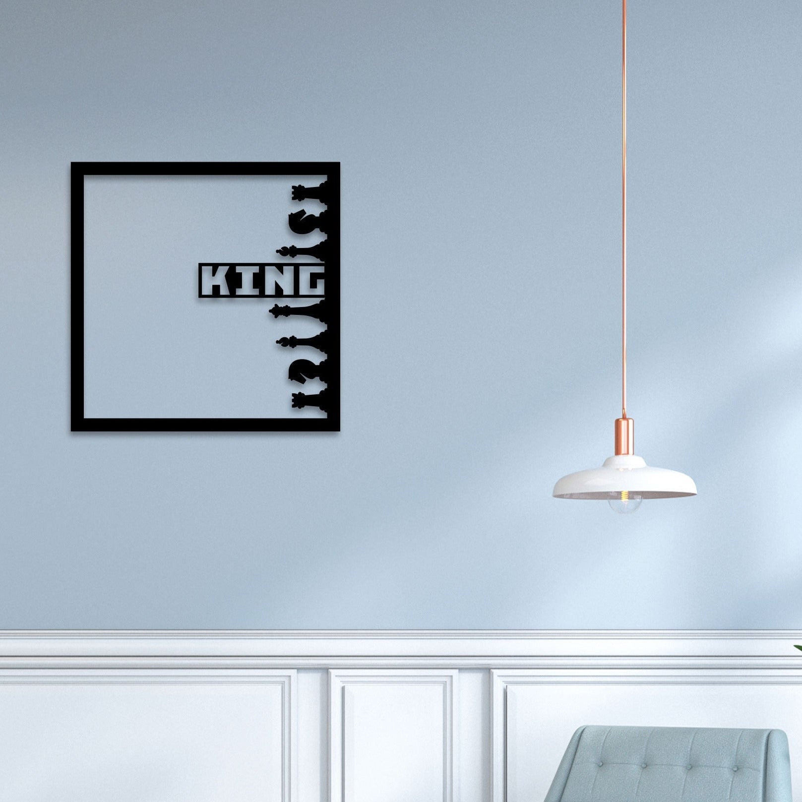 Checkmate in Style – Chess King Metal Wall Art